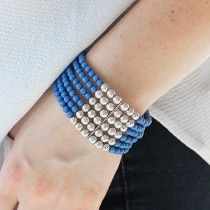 Layer It On Thick - blue - Paparazzi bracelet